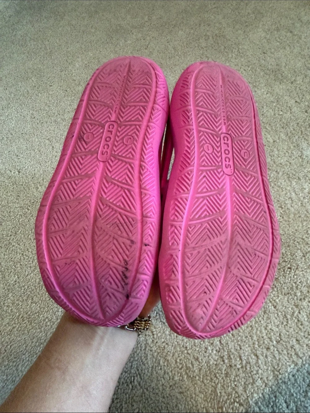 CROCS Kids Bright Pink Classic Clog with Heel Strap